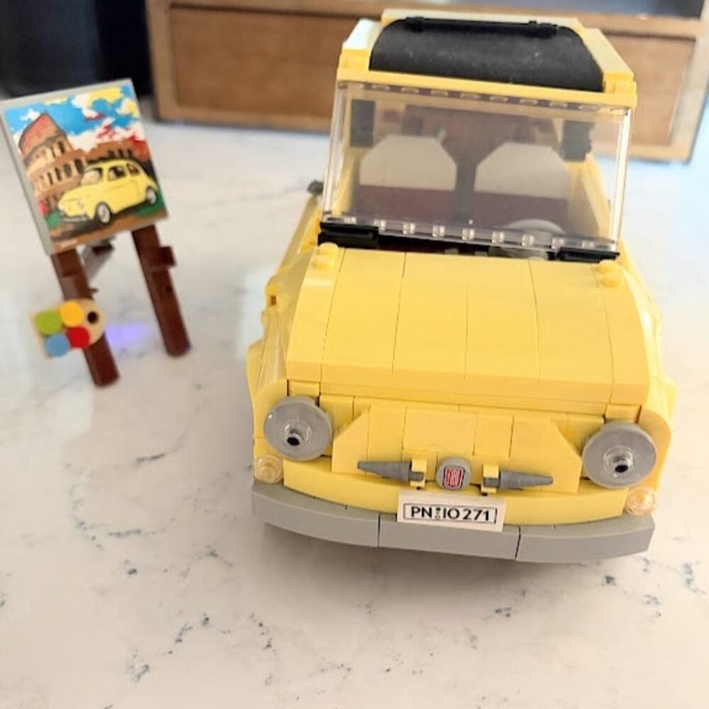 LEGO Creator Expert Fiat 500 Set# 10271 Yellow Retired and Disassembled